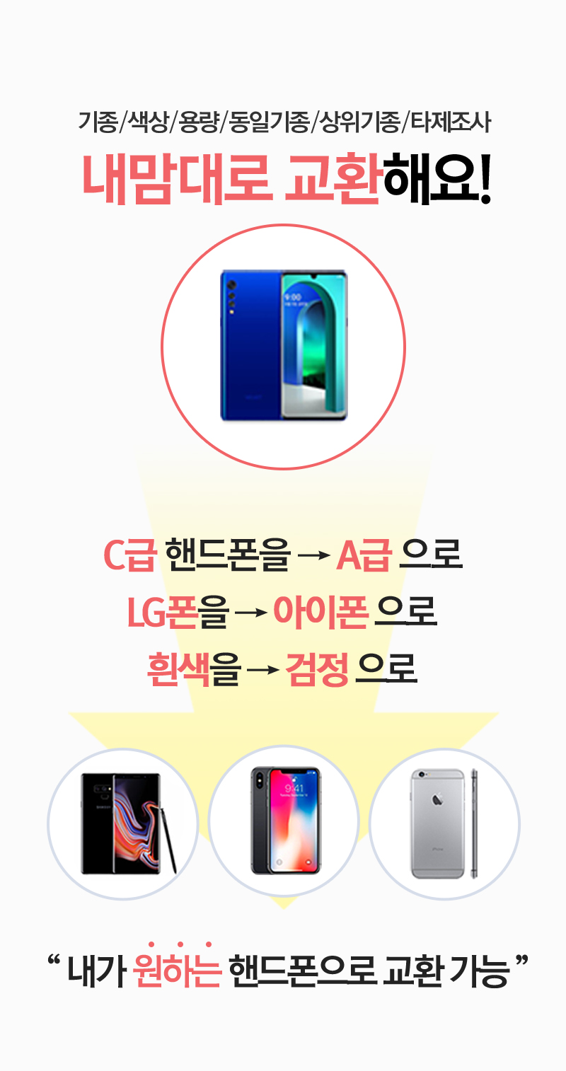 중고폰은 소녀폰,사용하던 폰 반납후 저렴한 가격에 원하는 폰으로 보상교환